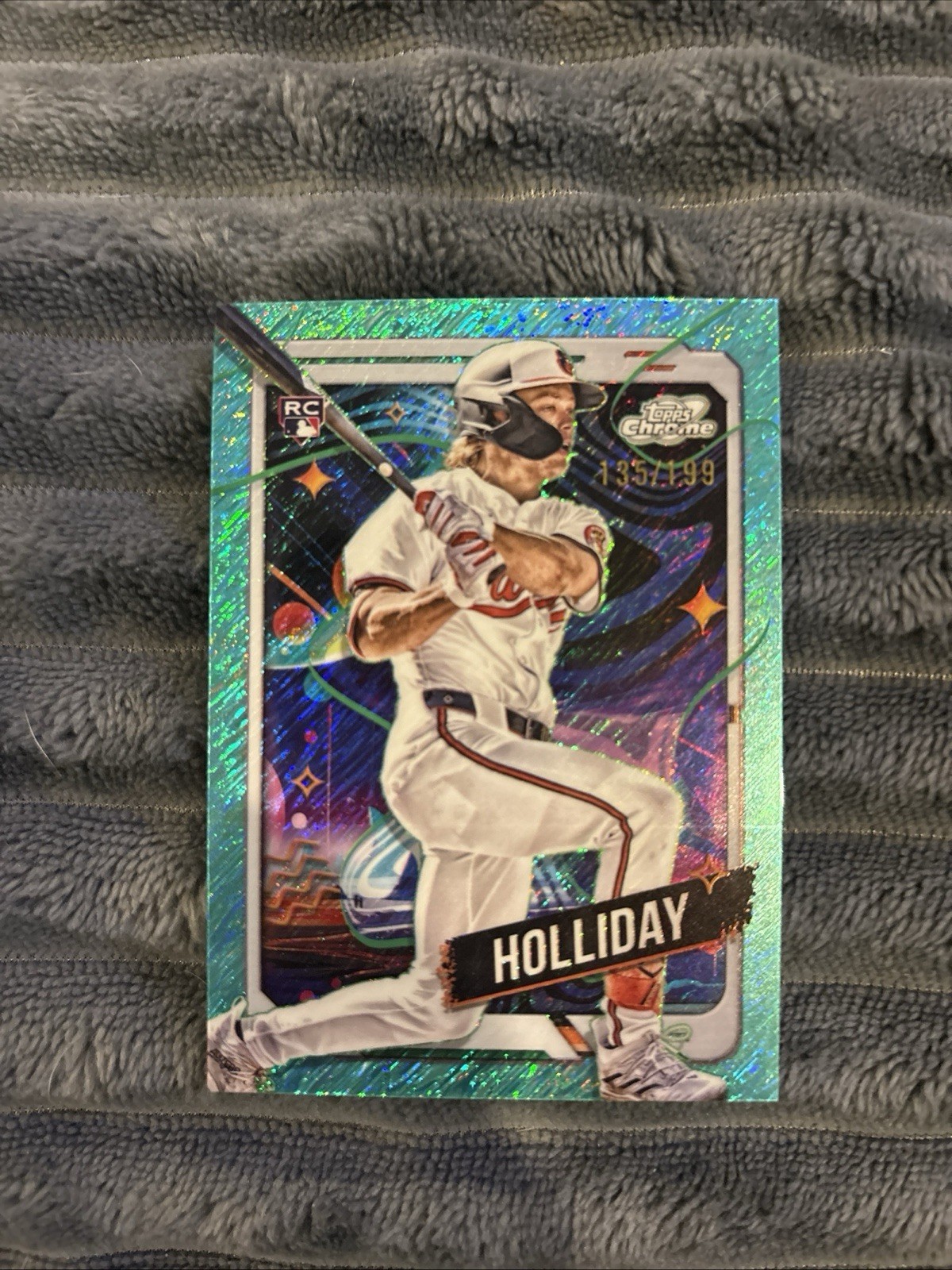 2024 Topps Chrome Cosmic #7 Jackson Holliday Aqua Equinox Refractors #/199