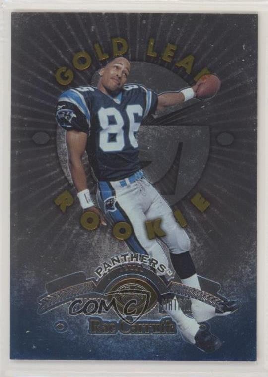 1997 Leaf Gold Leaf Rookie Fractal Matrix Rae Carruth #159 Rookie RC 0q3