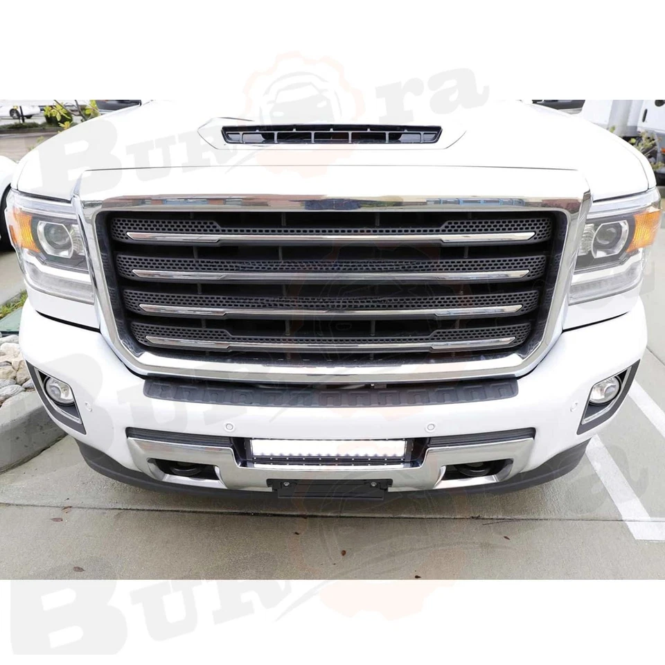 Parachoques delantero cromado negro para GMC Sierra 2500 3500 2015-2019 base/SLT NUEVO Foto 2 de 4