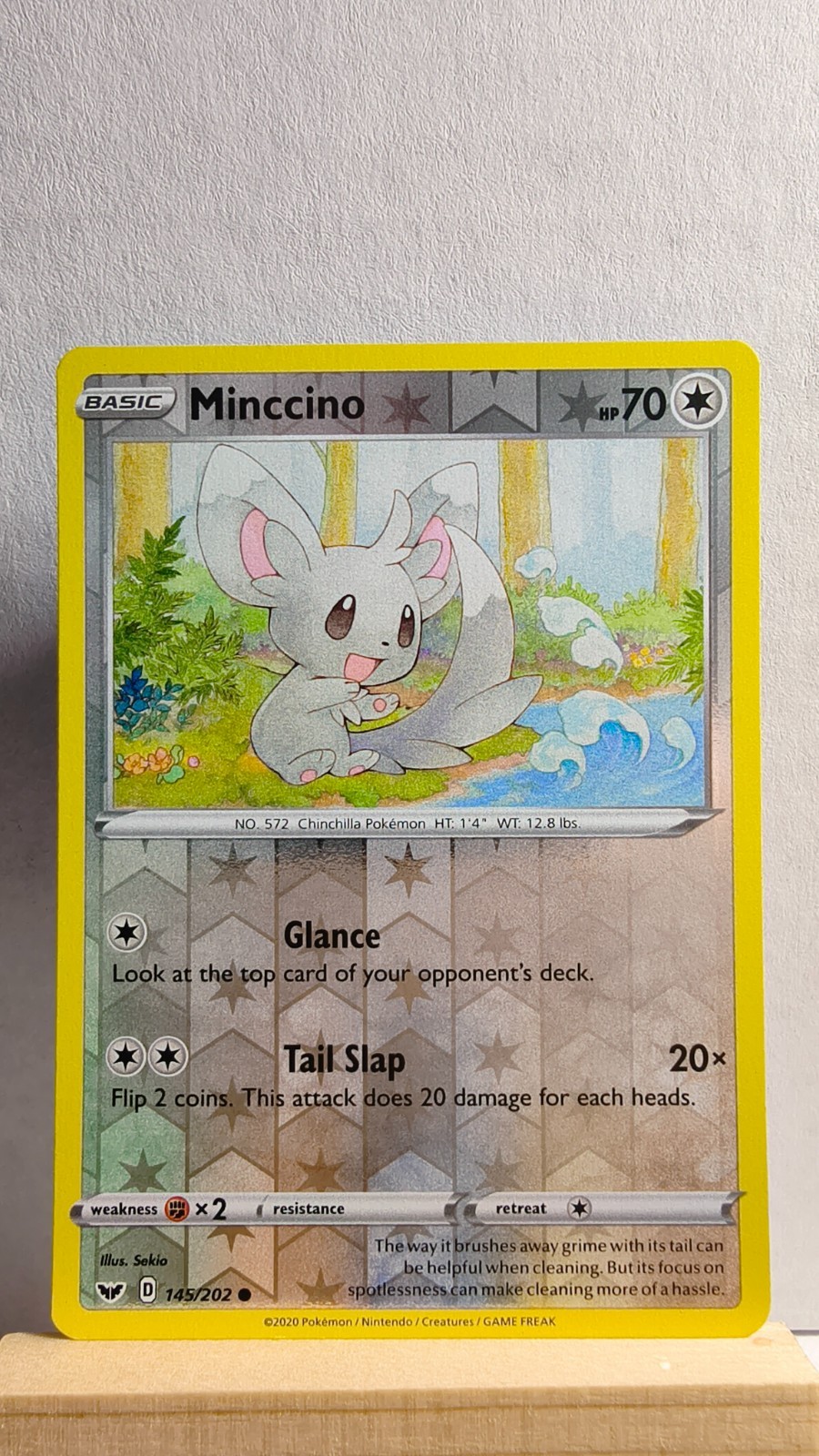 Minccino [MP] - Pokemon TCG Sword and Shield Base 145/202 [Reverse Holo Common]
