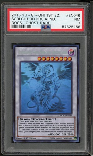 Scarlight Red Dragon Archfiend DOCS-EN046 1st Ed-Ghost Rare Yugioh PSA 7 *158