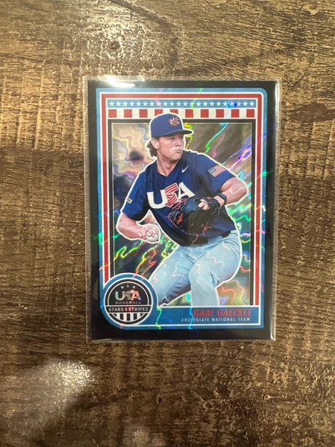 2025 Panini USA Stars and Stripes Gabe Gaeckle 1/1 One of One Black Lightning
