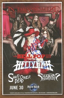 In This Moment autographed gig poster Travis Johnson Maria Brink Randy Weitzel