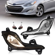 Pair Fog Lights Lamps For Hyundai Sonata Hybrid Limited Premium 2011 2012-2015