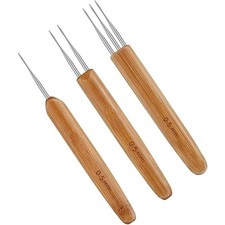 Dreadlock Crochet Hook Set 3-Piece for Hair Braiding, Includes 0.5mm Single,