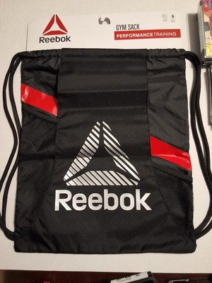 Reebok Gym Sack Drawstring Backback Bag Black NWT!!! SMALL