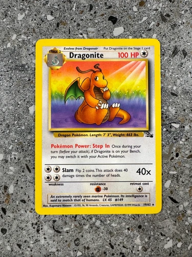 Pokemon TCG Cards Dragonite 19/62 Fossil Rare NM