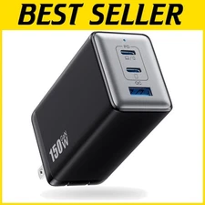 150W GaN III USB C Charger - 3 Port Fast Charging Station for Laptops & Phones