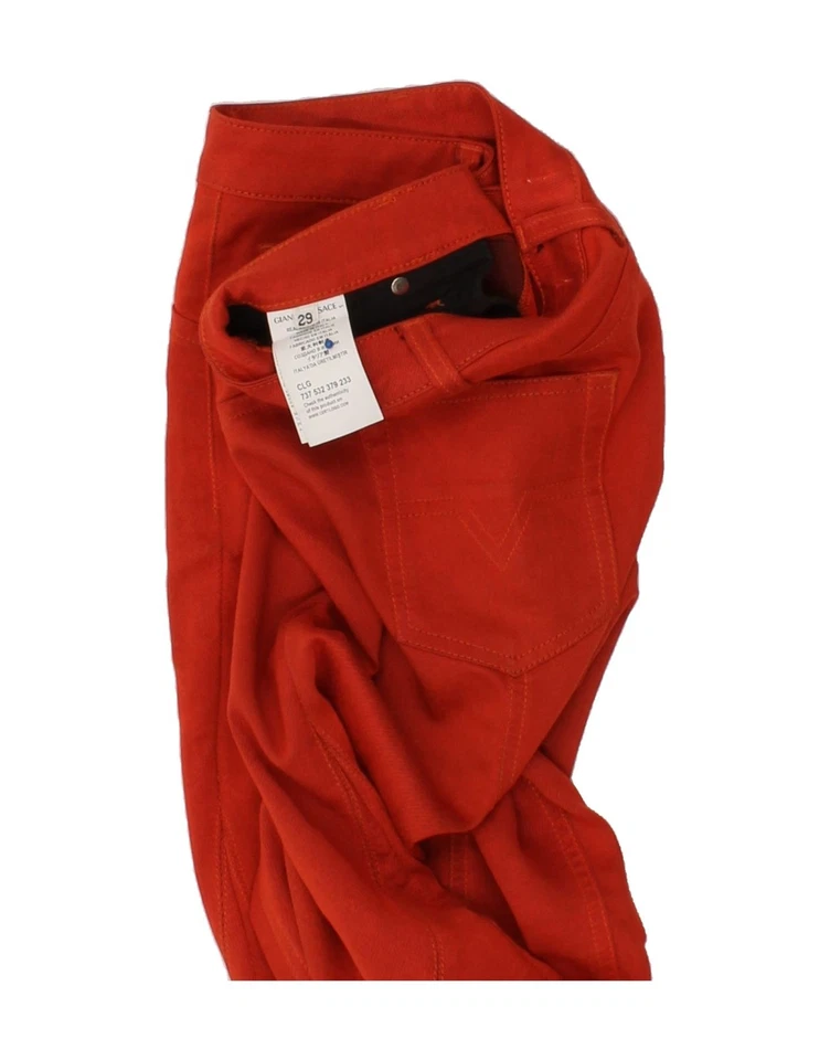 VERSACE Womens Skinny Casual Trousers W29 L28 Orange Modal DM01 - Изображение 3 из 4