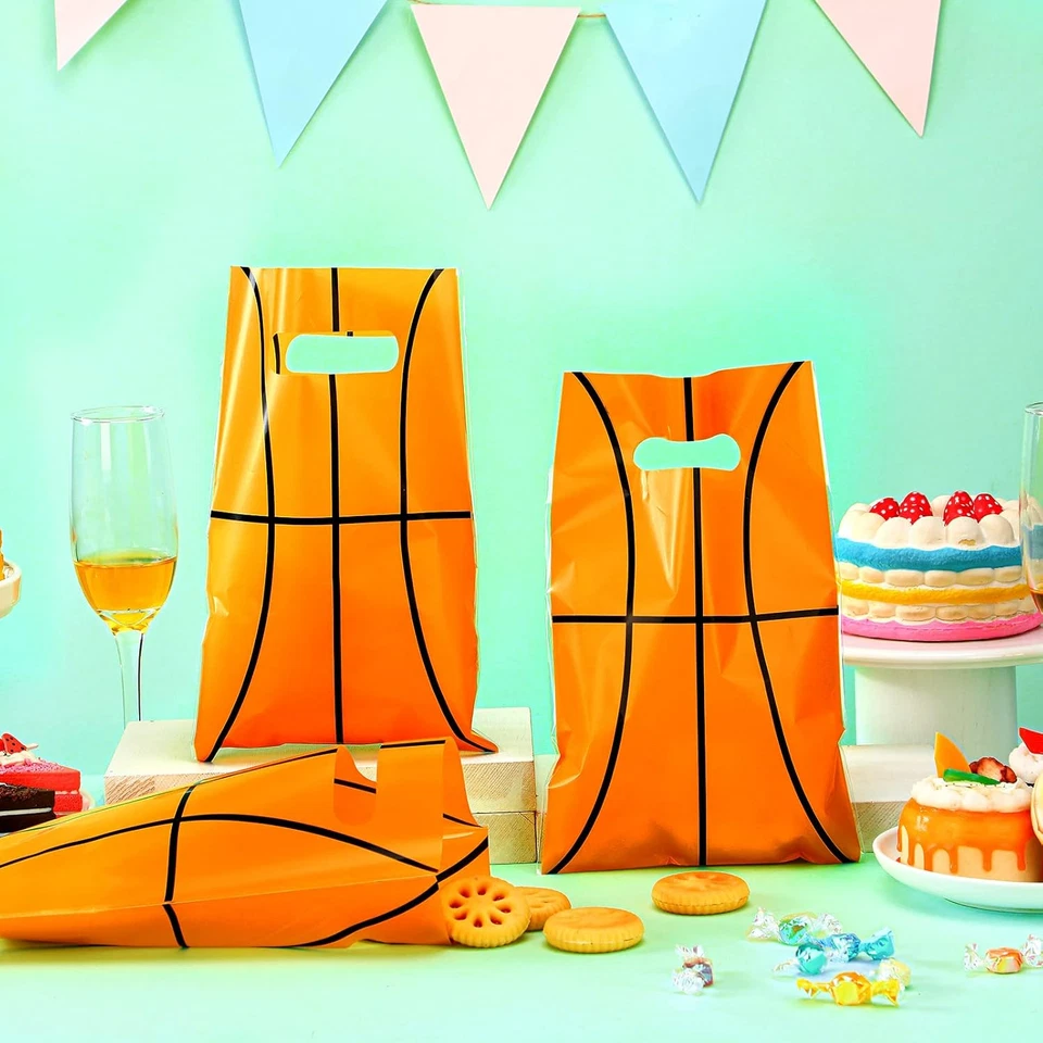 50 Piezas Bolsas de Artículos de Baloncesto Baloncesto Golosinas Bolsas de Caramelos Plástico Fiesta Favor Gi Foto 3 de 4