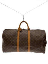 LOUIS VUITTON Boston bag key pole 60 _ monogram canvas PVC Brown Used