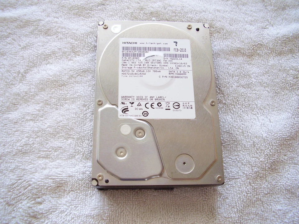 Hitachi HDE721010SLA330 P/N: 0A38876 MLC: BA3066  1TB HDD HARD DRIVE US SELLER - Image 3 of 4
