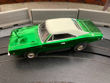 69 Dodge Charger Green Chrome JL TJet HO Slot Car BODY AURORA auto world DASH
