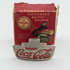 Vintage Starr “X” Coca-Cola Stationary Bottle Opener In Original Box Made in USA
