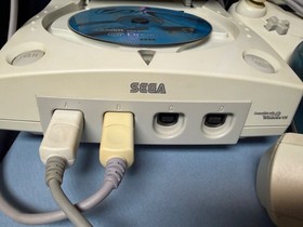 Sega Dreamcast White Video Game Console With Controllers & Rumble Pack -Untested