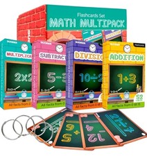 QUOKKA Math Flash Cards for Kids Ages 4-8 - Math Games 278 Double Sided Cards
