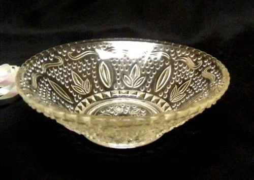 2907 Antique Federal Clear Glass Heritage Small Fruit Bowl