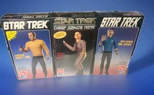 Vintage 1994 Star Trek Captain Kirk, Spock, Deep Space 9 ODO Model Kits LOT of 3