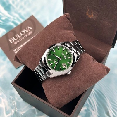 Bulova 96B429 Surveyor Automatic Green Dial Men's Stainless Steel
