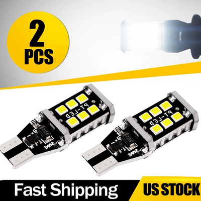 #ad Pair Bright White Canbus LED Bulb For Car Backup Reverse Light 912 921 T15 W16W $6.99