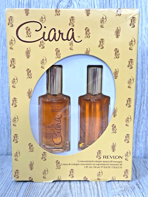 NEW Revlon Ciara 2 Concentrated Cologne Spray 80 Strength Pair 1 Oz Bottles