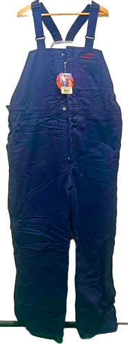 Bulwark FR® 2112 New Mens XL RG Lined THERMAL Bib Overall Blue Duck BLC8NV8 - Picture 2 of 24