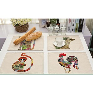 Cat Print Placemat Home Kitchen Dining Table Mat Tableware ...