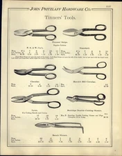 1903 PAPER AD 4 PG Tinner Tin Tools Snips Bench Shears Rivet Header Punch Nipper