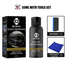 2Pcs Car Nano Plastic Refreshing Coating Plastic Revitalizing Coating Agent Set