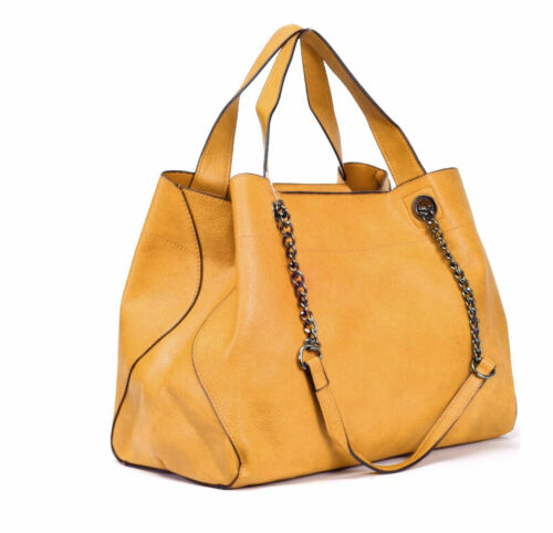 BORSA DONNA ELEGANTE CAPIENTE SACCO HOBO CATENA SPALLA MANO TRACOLLA PELLE - Foto 34 di 34