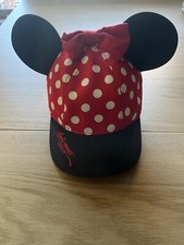 Disney Parks Minnie Mouse with ears Baseball Cap Hat Kids Adjustable Hat