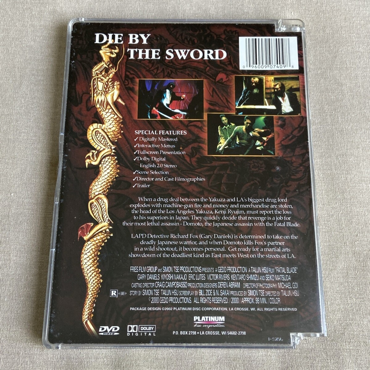 Fatal Blade (aka Gedo) (DVD 2000) Yakuza LAPD Gary Daniels Talun