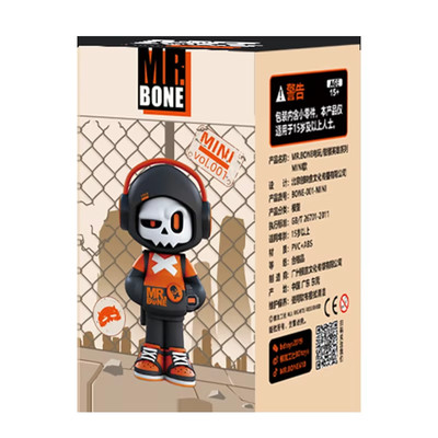 Original Mr.Bone Blind Box 1PC/8PCS Actionfigur Red Skull Boy Cool Figur 