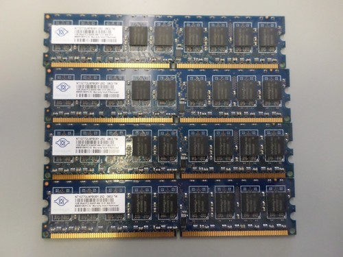 4GB (4X1GB) PC2-6400E DDR2-667 Desktop Ram Memory NANYA