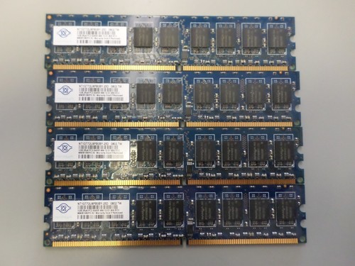 4GB (4X1GB) PC2-6400E DDR2-667 Desktop Ram Memory NANYA - Picture 1 of 1