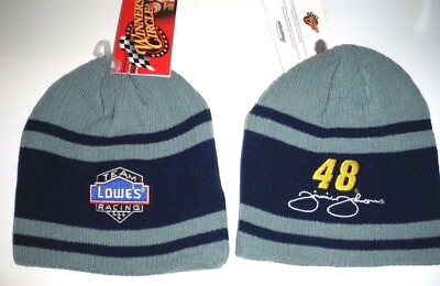 #ad LOWE#x27;S TEAM RACING NASCAR #48 JIMMIE JOHNSON BEANIE 2 SIDED NEW WINNERS CIRCLE $12.99