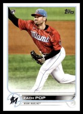 2022  Topps  Zach Pop Rookie #108 Miami Marlins Baseball Card