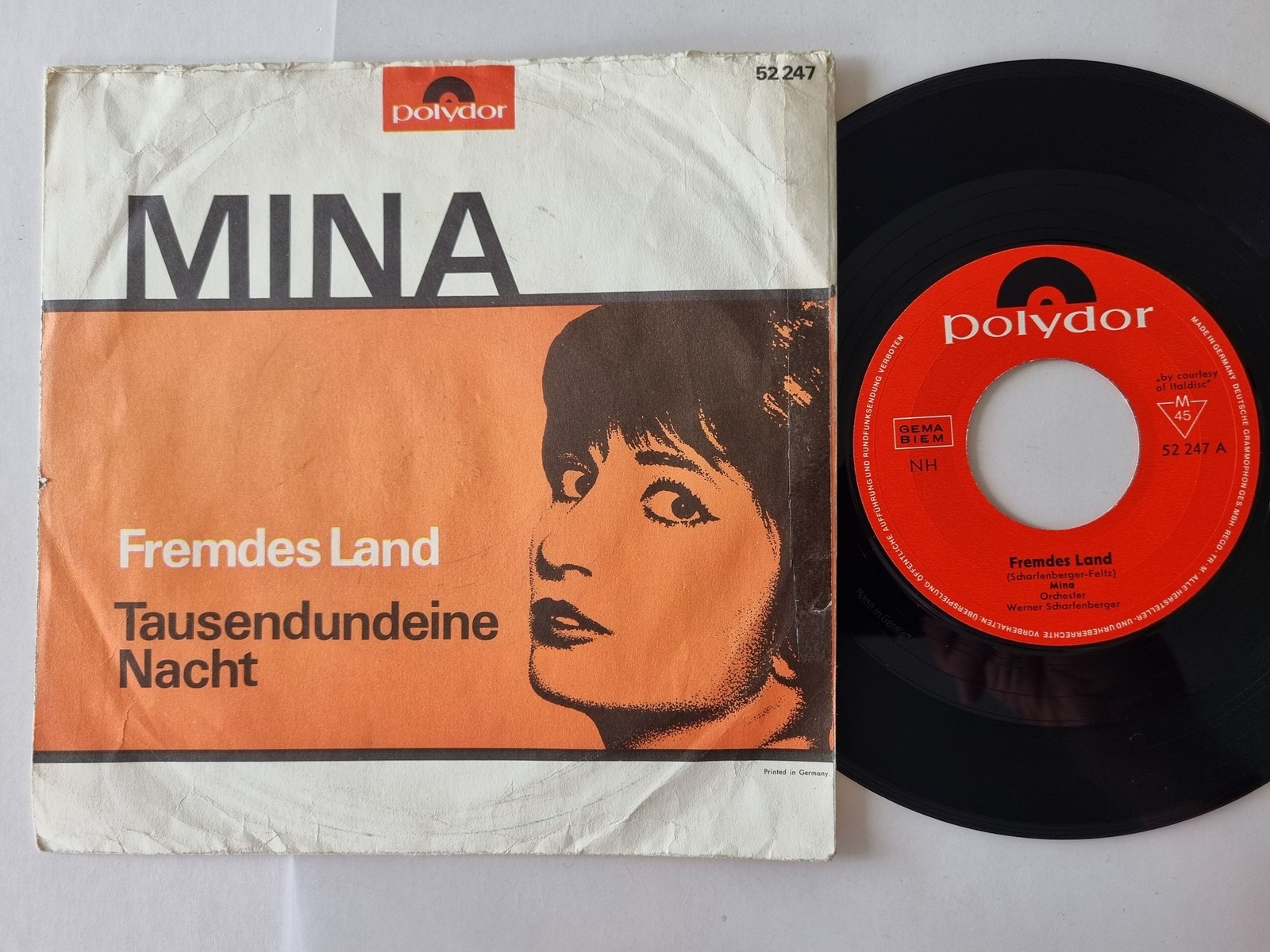 Mina - Fremdes Land 7'' Vinyl Germany SUNG IN GERMAN