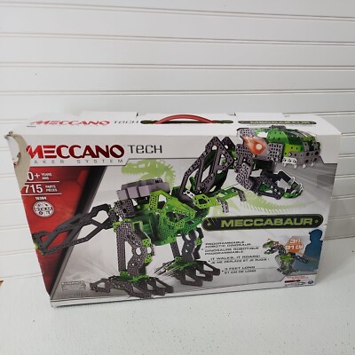 STEM Meccano Tech Maker System Meccasaur Spinmaster Electronic Build 715 pcs NEW