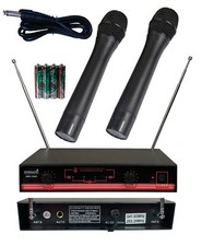 STARAUDIO Dual Channel Handheld VHF Wireless Microphone System 2CH DJ Microphone