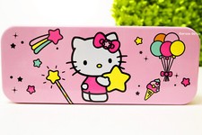 Sanrio Hello Kitty Pencil Case Box Tin Metal Storage Pencil Box School Supplies