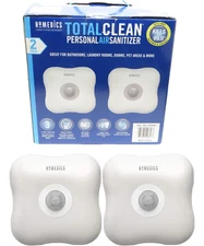 Homedics Total Clean UV Personal Air Sanitizer Plug In Home Air Purifier -2 Pack