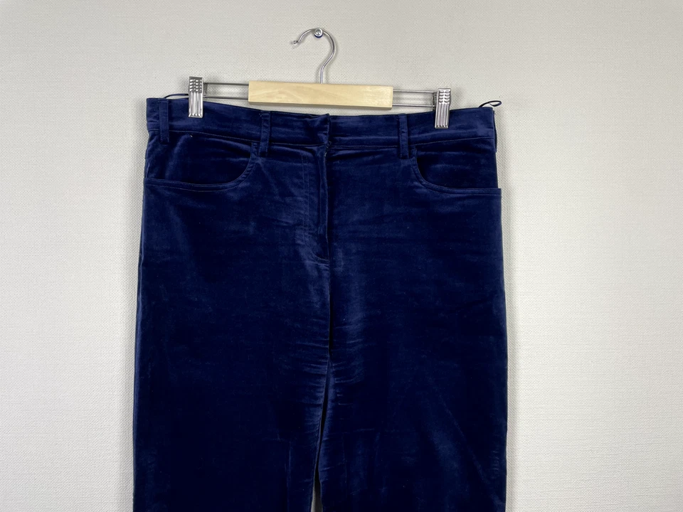 Женские прямые классические брюки Philosophy di Lorenzo Serafini синие размер США 8 - Изображение 3 из 4