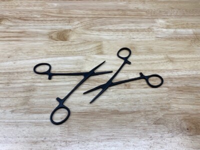 2 PREMIUM Hemostat LOCKING Forceps 5.5'' Black Stainless Steel Medical Grade New