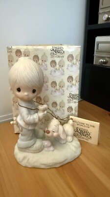 Precious Moments Figurine: Boy With Dog E-1374/B