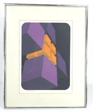 Marko Spalatin Geometric Abstraction Print Framed Under Glass (b.1945)