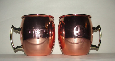 Hunt A Killer Detective Juice 16oz Copper Moscow Mule Mugs Nickle