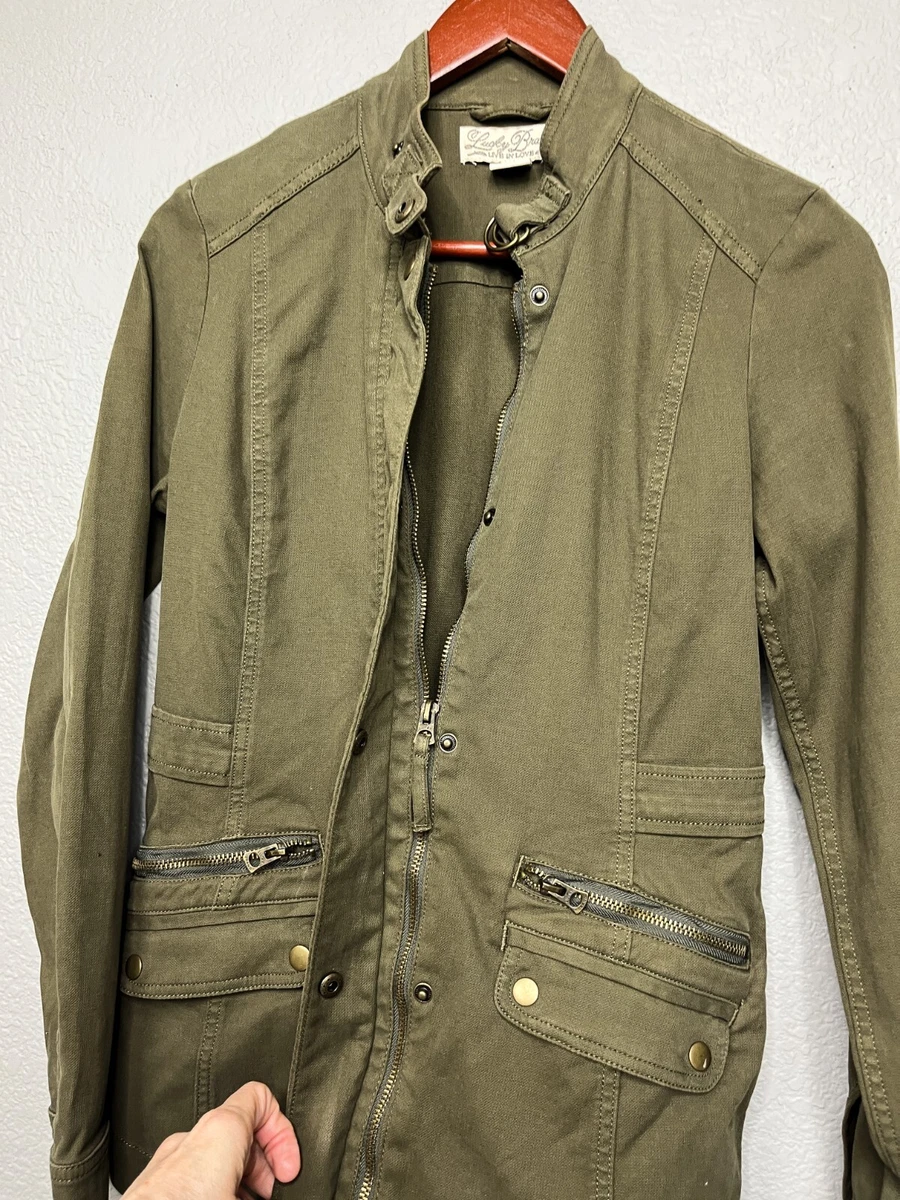 Lucky brand hotsell collarless utility jacket