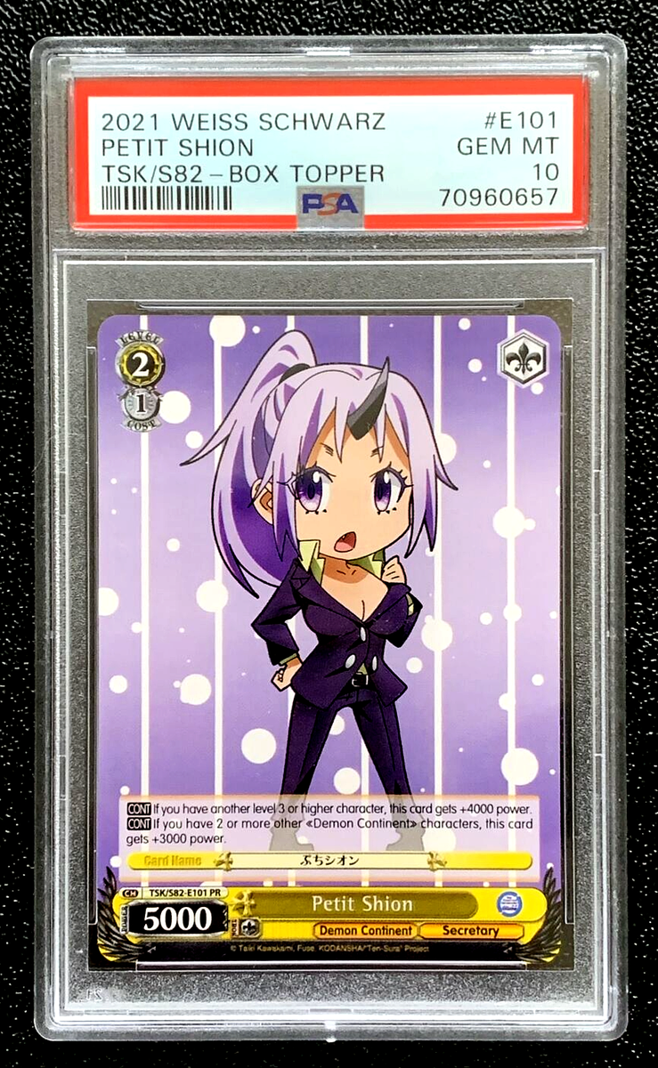 PSA 10 GEM MINT 2021 PETIT SHION WEISS SCHWARZ TSK/S82 BOX TOPPER