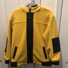 Vintage Gap Boys Reversible Navy Blue Yellow Fleece Hooded Windbreaker. XL